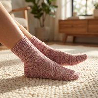 Coloré hiver alpaga logo chaussettes équipage chaud femmes chaussettes personnalisé laine mérinos Thermo chaussettes quotidiennes