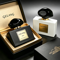 Flacon de parfum vide pas cher 50 ml carré, flacons de parfum en verre 100 ml, flacons de parfum noirs 30 ml avec emballage pour marque privée