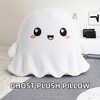Oreiller en peluche en coton personnalisé OEM en forme de fantôme, coussin de sommeil doux en forme d'animal en peluche, unisexe, couleur personnalisée, certifié sûr, avec votre logo
