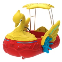 Bateau à pédales manuel Cygne pour enfants, vélo aquatique à manivelle pour parc d'attractions, lac, piscine, parc aquatique
