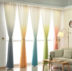 Semi Trasparenti Tende, Trasparenti Voile Decorazione Della Casa Tenda Finestra Traspirante Tendaggi per Camera da Letto Salotto Lounge Ufficio, 1 Pannello-254x259cm