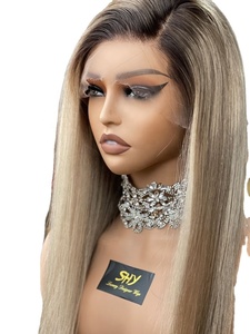 วิกผมมนุษย์สั้นลูกไม้ด้านหน้าขนาด13*6ไม่มีกาววิกผมสีดำไล่เฉดสีสำหรับผู้หญิงผิวขาว - Product Image 4