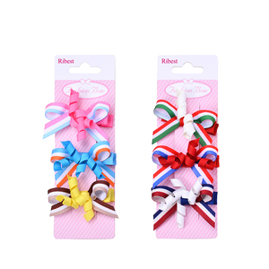 Fiocco del nastro del regalo su ordinazione all'ingrosso di Ribest per l'imballaggio del fiore della farfalla delle clip di capelli dei bambini - Product Image 3