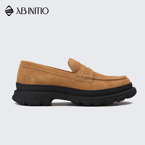 Chaussures formelles en cuir suédé souple pour hommes, baskets de marque, marron doux, formelles, décontractées - Product Image 2