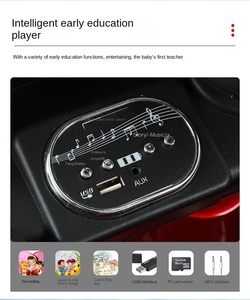 Voiture électrique pour enfants - Balançoire poussette pour bébés avec télécommande, double propulsion, quatre roues, jouet en plastique - Product Image 6