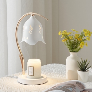 Nuovo stile in legno massello aromaterapia lampada elettrica a candela a cera rosa di fusione per la camera da letto atmosfera con olio essenziale - Product Image 1