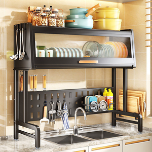 Telescopic stainless steel kitchen sink storage rack bowls and chopsticks water filter rack wash basin vegetable basin,