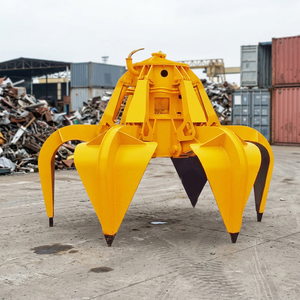 Godet de préhension hydraulique électrique à 6 flaps pour excavatrice, 3, 5 et 6 tonnes, type « Orange Peel » - Product Image 1