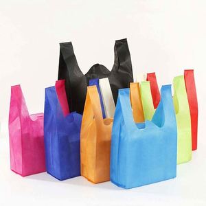 Sacs fourre-tout réutilisables en non-tissé, grand format, motif dessin animé, personnalisables, écologiques, pour le shopping et les t-shirts, prix abordable - Product Image 1