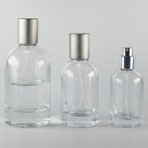Offre Spéciale <span class=keywords><strong>Labo</strong></span> Bouteilles de parfum à étiquette personnalisée rondes de 30ml 50ml 100 ml Flacon vaporisateur de parfum en verre unique avec couvercle en argent - Product Image 2