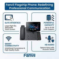 Téléphone IP intelligent Wi-Fi 6 V66PRO, combiné sans fil antibactérien, écran tactile 7 pouces, 116 touches DSS, téléphone VoIP vidéo SIP