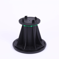 Système de support de base pour carreaux en plastique à hauteur réglable, pour carreaux de toiture en céramique extérieurs et supports de sol en pierre moulée par injection