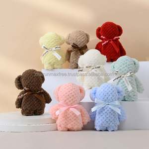 Toalla de Mano de Felpa de Coral con Forma de Oso Piña y Conejo, de Color Sólido, de Alta Calidad, para Regalo de Aniversario, Venta al por Mayor - Product Image 5