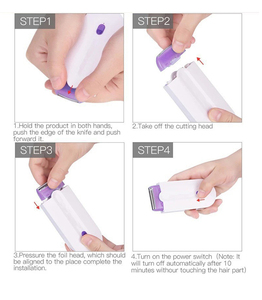 2026 Portable Electric Home Use Body Hair Removal Device Painless <b>USB</b> <b>Mini</b> Epilator for Women Facial Armpit Hair Remover - Product Image 3