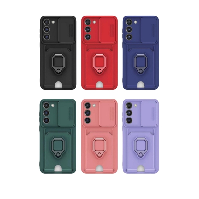 For Samsung Galaxy A15 5G Case, Silicone Sliding Camshield Magnetic Shockproof Protective Mobile Phone Case With Holder
