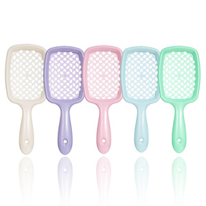 Peigne en nid d'abeille creux, grand peigne de massage portable, utilisation sur cheveux secs ou mouillés, format voyage, 21x8.6x3.3cm, matériau ABSTPEE - Product Image 5