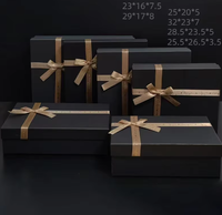 Boîte-cadeau tasse isolée noire avec couvercle pour ordinateur portable vêtements aromathérapie écharpe emballage vide boîte en matériau recyclé pour portefeuille