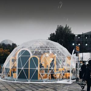 Tente de glamping pour hôtel de luxe dôme sphérique géodésique en verre serre petite maison jardin véranda meubles de véranda - Product Image 6