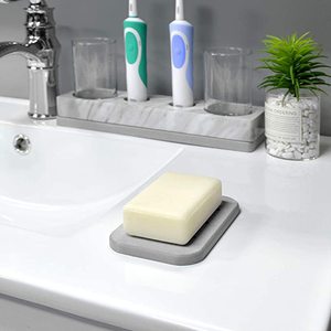 Portasapone personalizzato <span class=keywords><strong>in</strong></span> Diatomite portasapone ad asciugatura rapida per <span class=keywords><strong>doccia</strong></span> da bagno contenitori di sapone per piatti <span class=keywords><strong>in</strong></span> pietra di diatomee autoessiccati - Product Image 2