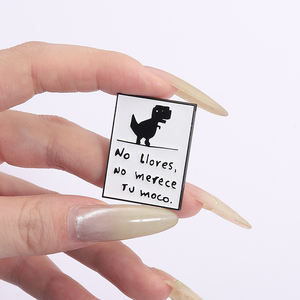 Pin Enamel No Lloves No Moco, Bros Dinosaurus dengan Kutipan Lucu Bahasa Spanyol, Lencana Kerah, Perhiasan, Hadiah untuk Teman, Grosir - Product Image 4