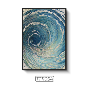 Gran Oferta: Pintura Abstracta de Espejo, Arte de Pared para Decoración del Hogar, Arte Texturizado Hecho a Mano con Degradado de Ondas, Fabricación en Vietnam, OEM, ODM, Venta al por Mayor - Product Image 1