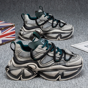 Scarpe da Uomo Vintage Rosse Autunno Inverno 2025, Sneakers con Suola Spessa Traspirante, Versatili e Alla Moda, <span class=keywords><strong>Calzature</strong></span> Sportive Casual - Product Image 6