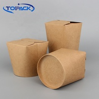 Emballage en carton blanc jetable personnalisé, bol en papier pour pâtes, boîte en papier kraft pour nouilles, pour la vente à emporter