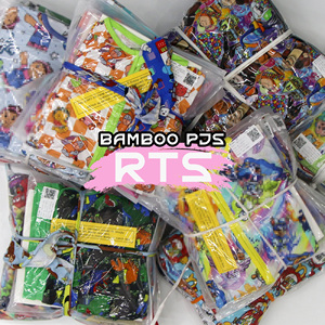 Vendita calda scatola misteriosa per neonati bambini bambini pagliaccetto di bambù <span class=keywords><strong>pigiama</strong></span> e Jogger per neonati ragazze scatola fortunata stampa casuale - Product Image 1