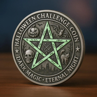 Pièce de monnaie commémorative personnalisée en métal, fournitures pour les fêtes d'Halloween, cadeau unique, pièce de monnaie en métal de 40 mm avec motif de fantôme et de sorcière d'Halloween
