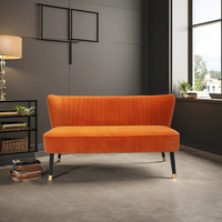 Chaise de canapé en daim nordique moderne mobilier de maison confortable pour la maison ou l'école future chaise de loisirs orange tendance pour chambre à coucher
