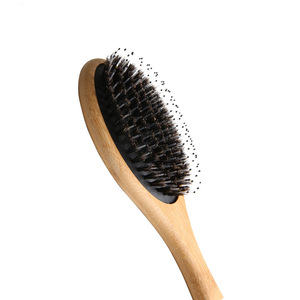 Cepillo de masaje para el cabello hecho a mano con cerdas de jabalí y nailon, con cojín de aire, de forma ovalada, para el cuidado del cabello, alisado, peinado y rizado. - Product Image 3