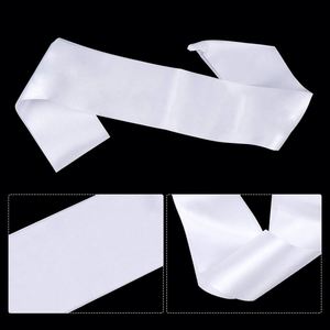 Écharpe de cérémonie en satin blanc vierge pour concours de beauté, occasions spéciales (Noël, anniversaires, remises de diplômes), cadeaux, personnalisable avec logo DIY - Product Image 4