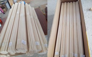 Strip Kayu Balsa Pasak Kayu Persegi 1/8 Inci 3/16 Inci 1/4 Inci Batang Dowel Persegi 12 Inci Batang Kayu Belum Selesai