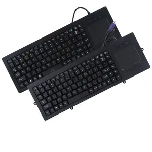 Competitive Price Lack Color Silicone Washable Waterproof Industrial Touch Pad Wired Industrial Keyboard Keyboard