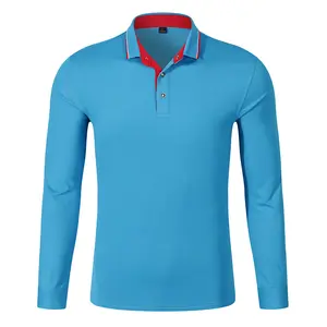 Latest Fashion Casual Long Sleeve Different Color Custom Golf Polo Shirt for Men Clothes