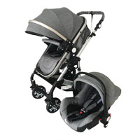 Haut paysage nouveau-né transporter lit et siège auto luxe poussette ensemble voyage système landau bébé poussette 3 en 1