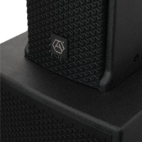 Accuracy Pro Audio AC41-PRO Altavoz de Torre Activo de 2200W de Potencia Máxima con 2 Tweeters de 1.35 Pulgadas, Altavoz de Columna de Madera