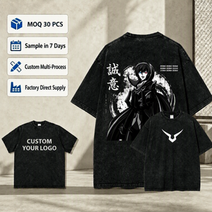 เสื้อยืดคอตตอน 100% ซักกรด พิมพ์ลายสองด้านแบบ DTG ตามสั่ง ลายอนิเมะ <span class=keywords><strong>Code</strong></span> <span class=keywords><strong>Geass</strong></span> สำหรับผู้ชาย - Product Image 1