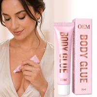 Colle corporelle personnalisée transparente, résistante à la transpiration, sans danger pour la peau, invisible, à tenue longue durée, alternative au ruban adhésif corporel, adhésif liquide pour le corps pour les danseurs