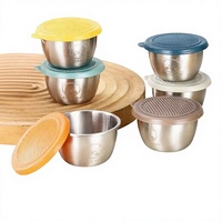 Bestseller transfrontalier : Ensemble de 6 mini-coupelles à sauce en acier inoxydable 304 avec couvercles, design moderne et minimaliste, pour assaisonnements domestiques