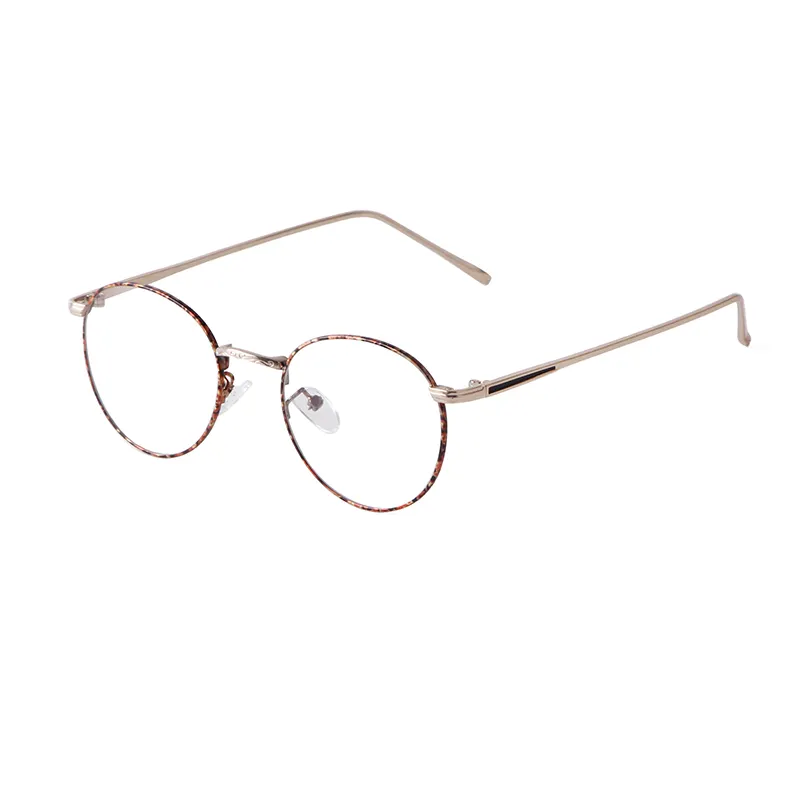 ADE WU แว่นตาโลหะทรงกลมสำหรับผู้หญิง,แว่นตาเต่าสำหรับนักเรียนปืนทองแดงกรอบแว่นตาแฟชั่นปี PSTY005TH