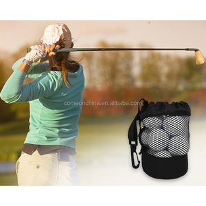 Sacs de golf personnalisés en maille de nylon avec cordon de serrage Accessoire de rangement de balles portable et durable avec <span class=keywords><strong>pochette</strong></span> pour accessoires de balles - Product Image 4