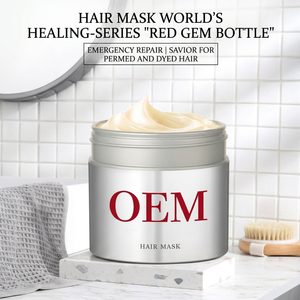 <span class=keywords><strong>Mascarilla</strong></span> <span class=keywords><strong>Capilar</strong></span> con Queratina, Aceite de Argán y Ácido Hialurónico para Reparar y Nutrir el Cabello Seco y Dañado, 230g, Marca Privada OEM - Product Image 4