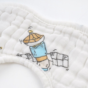 Baberos para bebé Kim Ryan, baberos de algodón de gasa de 6 capas con patrón de dibujos animados, para recién nacidos hasta niños pequeños, tamaño 0-3 años, baberos de alimentación suaves y absorbentes - Product Image 3