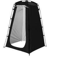 Tente de toilette extérieure quatre saisons, douche, cabine d'essayage, cabine d'intimité, monocouche, à piquets de type trigone/V, portable, en polyester, pour le camping