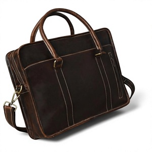 Maletín para Portátil BS INTERNATIONAL de Cuero Genuino, Estilo Coreano Moderno, Cierre con Asa, Impermeable, Duradero, Portátil, Multitamaño - Product Image 5