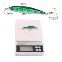 Appât Luya Mino avec trois hameçons 9cm/7g Simulation d'équipement de pêche dur