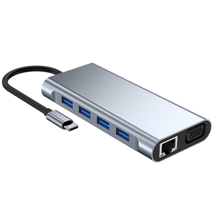 11-en-1 4K <span class=keywords><strong>USB</strong></span> C 3.0 HUB Type C vers adaptateur <span class=keywords><strong>USB</strong></span> 3.0 compatible HMI Type C HUB Dock PD 87W répartiteur pour MacBook Pro Air - Product Image 5