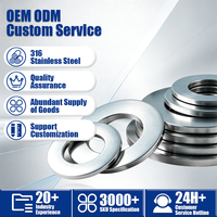 DIN125 316 Stainless Steel Plain Washers M2-M30 Bright Finish for Fastener Screws