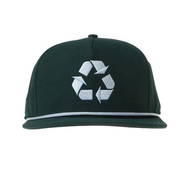 Custom Logo Embroidery 5 Panel Snapback Hat and Cap  Wholesale Vintage and Classic Rope Sports Caps for Men